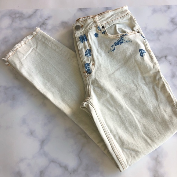 MAJE Paoline Distressed High Rise Straight Jeans - Picture 2 of 8